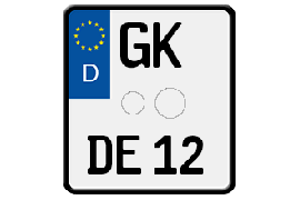 Motorradkennzeichen / Motorrad-Nummernschild