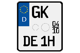 Historisches Saisonkennzeichen für Motorräder