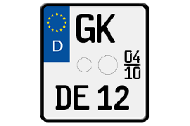 Foto: Saisonkennzeichen für Motorräder